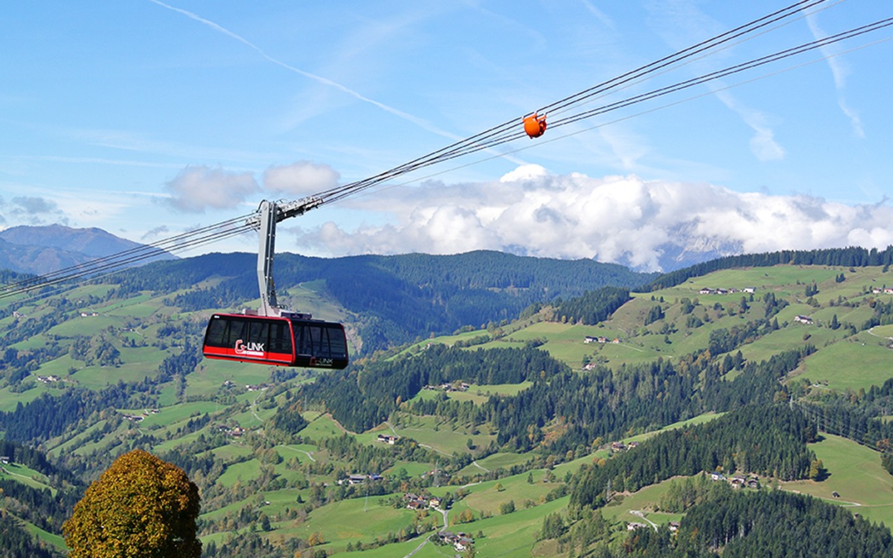 G-LINK sky tram in summer &copy; TVB Wagrain Kleinarl